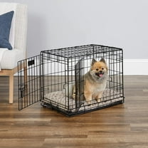 Enhanced iCrate Dog Crate with Leak-Proof Pan & Secure Doors for Small Dogs