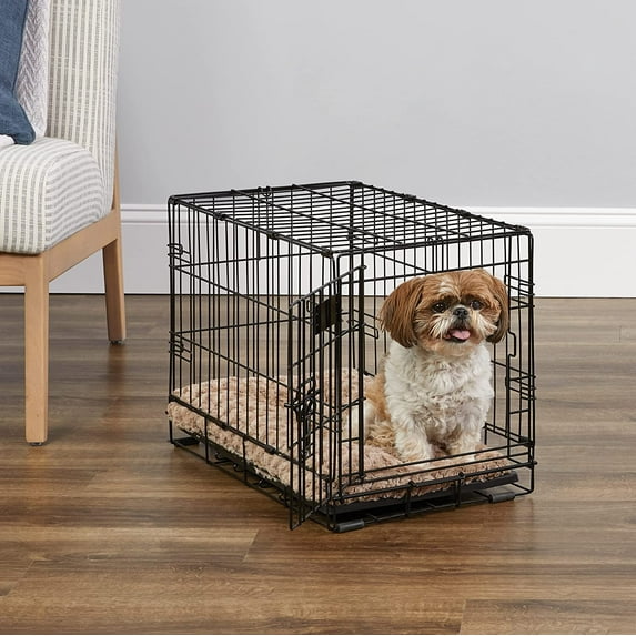 Newly Enhanced iCrate Dog Crate with Leak-Proof Pan, Secure Door & Portable Design for Small Dogs