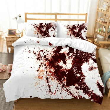 Newly Fashion White Home Bedclothes Unique Design 3D Wolf Printed Bedding Cover Set,Queen (90"x90")