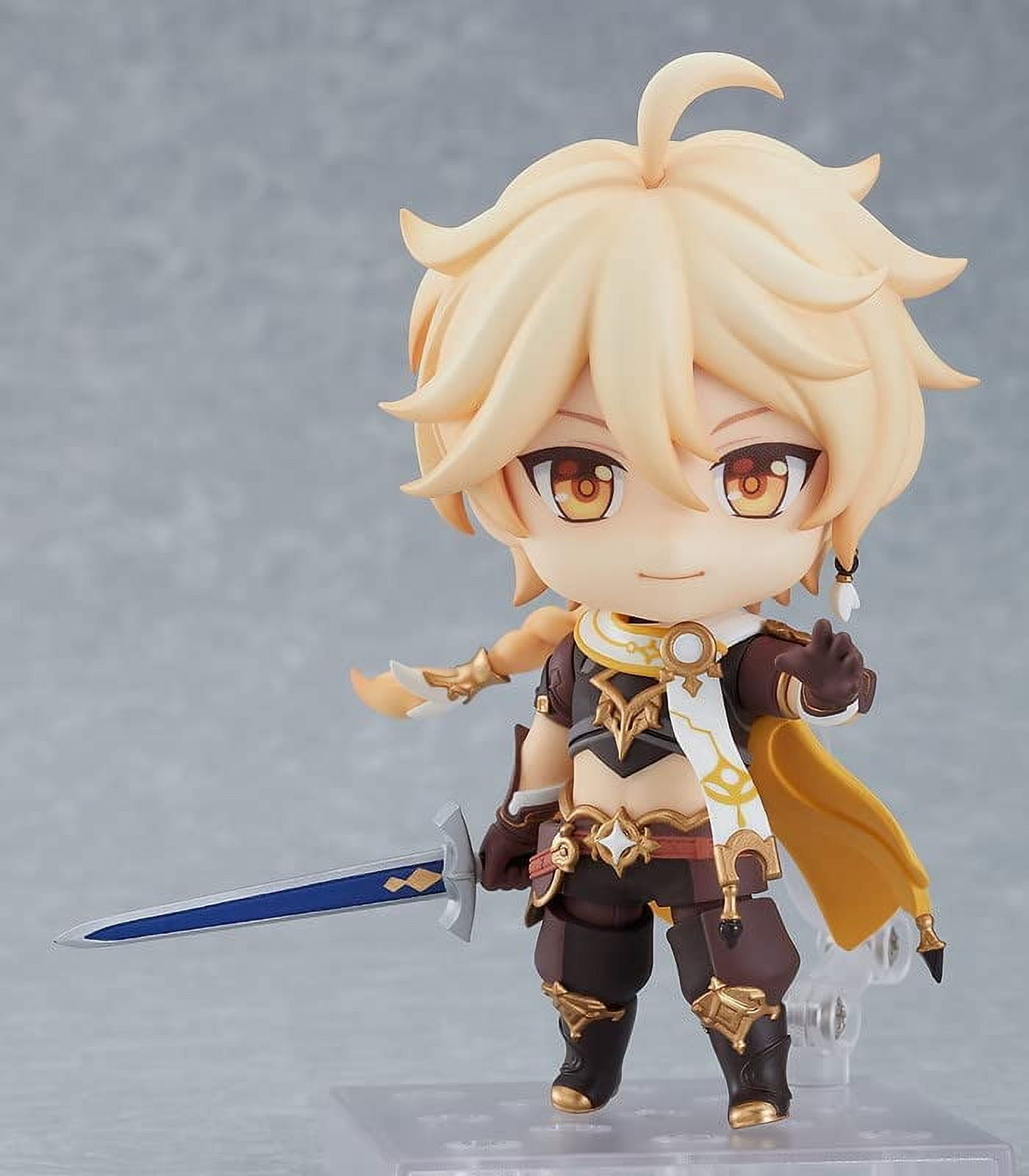 Newly Genshin Impact, Lumine, Aether Statue 10cm/3.9inch Figurine Cartoon Anime Collection Decoration (Aether)