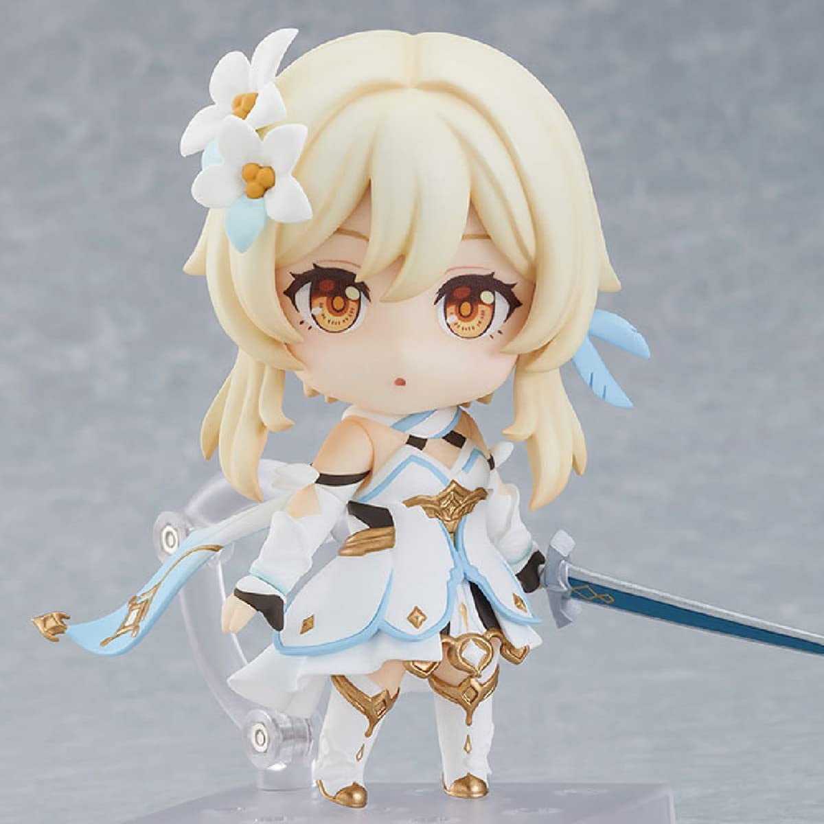 Newly Genshin Impact, Lumine, Aether Statue 10cm/3.9inch Figurine Cartoon Anime Collection Decoration (Lumine)