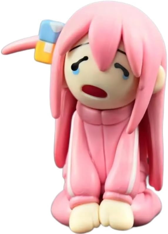 Newly Gotoh Hitori Figure Sportswear Q Version Sitting Gotoh Hitori Action Figures 10cm/3.9inch PVC Collectible Handicrafts Souvenirs Anime Gifts