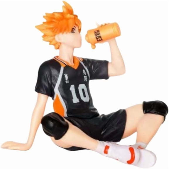 Newly Hinata Shoyo Figure Kageyama Tobio Figure Sitting Anime Figures 18cm/7.1inch Handmade PVC Game Character Model Decoration Craft Gift (a)