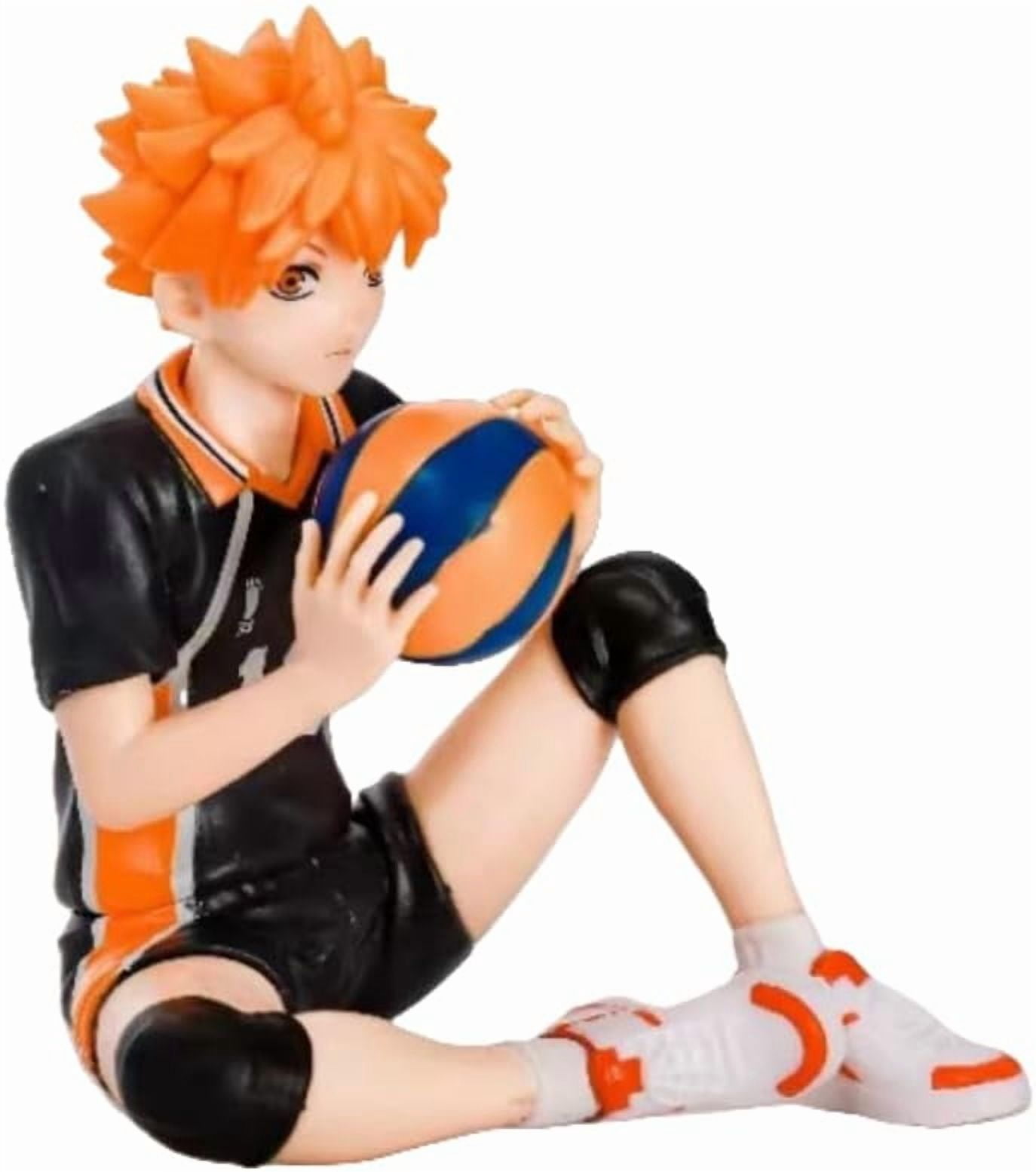 Newly Hinata Shoyo Figure Kageyama Tobio Figure Sitting Anime Figures 18cm/7.1inch Handmade PVC Game Character Model Decoration Craft Gift (c)