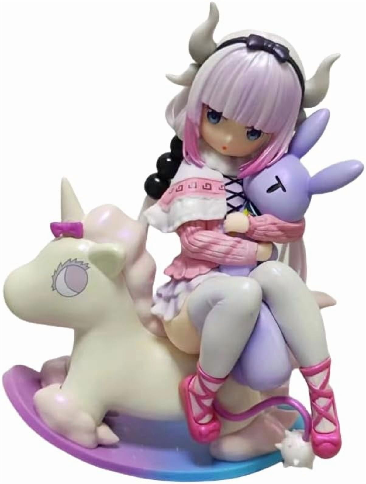 Newly Kanna Figure Sitting Cute Trojans Kanna Action Figures 15cm/5.9inch Anime Character Collection Decor Statue Model Desktop Decoration Ornament Gifts (B)