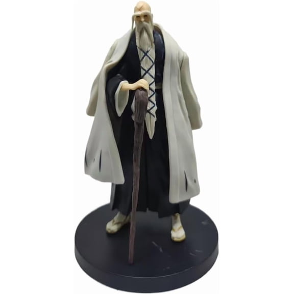 Newly Kuchiki Rukia Figure Kuchiki Byakuya Figure Shigekuni Figure Standing Anime Figures Handmade PVC Cartoon Character Model Craft Gift (Yamamoto Genryuusai Shigekuni)