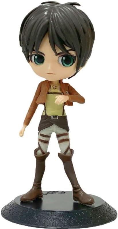 Newly Levi Ackerman Figure Mikasa Ackerman Figure Standing Q Version Big Head Anime Figures 14cm/5.5inch PVC Model Collectible for Anime Fans Gift (b)