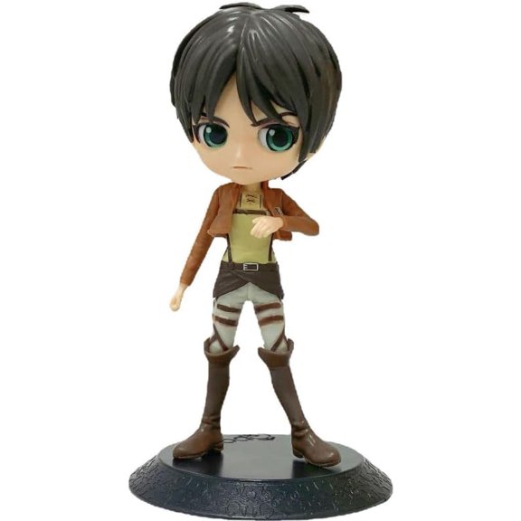 Newly Levi Ackerman Figure Mikasa Ackerman Figure Standing Q Version Big Head Anime Figures 14cm/5.5inch PVC Model Collectible for Anime Fans Gift (b)