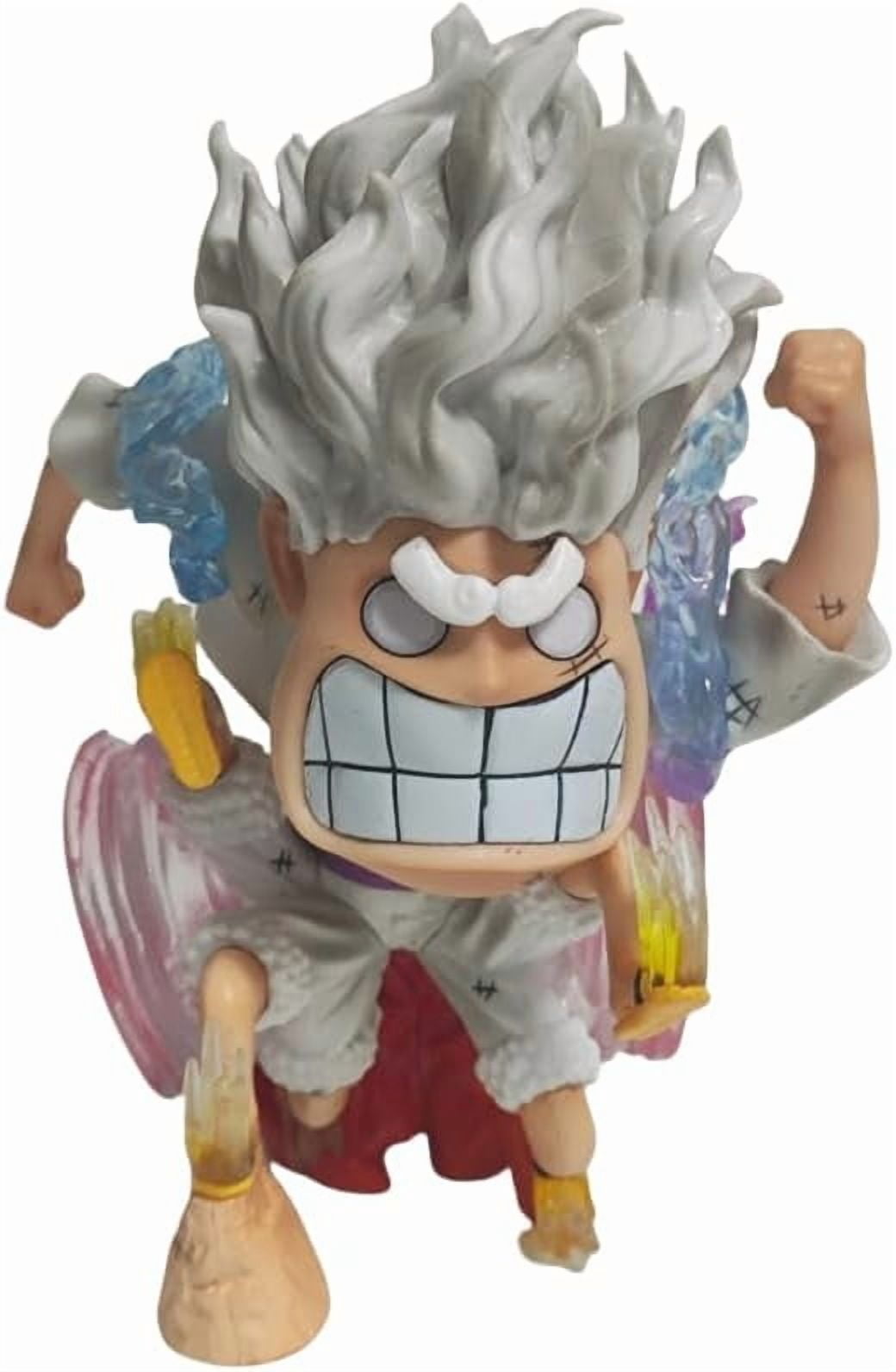 Newly Luffy Figure Q Version Big Head Fire Wheel Luffy Action Figures 15cm/5.9inch PVC Characters Collectible Handicrafts for Anime Fans Gifts