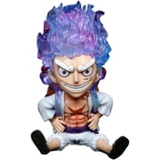Newly Luffy Figure Q Version Sitting Nika Fifth Gear Luffy Action Figures 13cm/5.1inch PVC Character Figurine Cosplay Model Decoration Anime Gift C