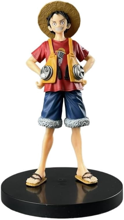 Newly Luffy Figure Standing Theater Luffy No.1 No.6 Action Figures 17cm/6.7inch PVC Characters Handicrafts Souvenirs for Anime Fans Gifts (No.1)