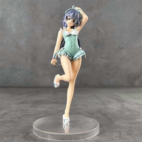 Newly Luo Tianyi Figure Summer Swimsuit Green Luo Tianyi Anime Figures 20cm/7.9inch Character Collection Statue Model Desktop Decoration Ornament Gifts