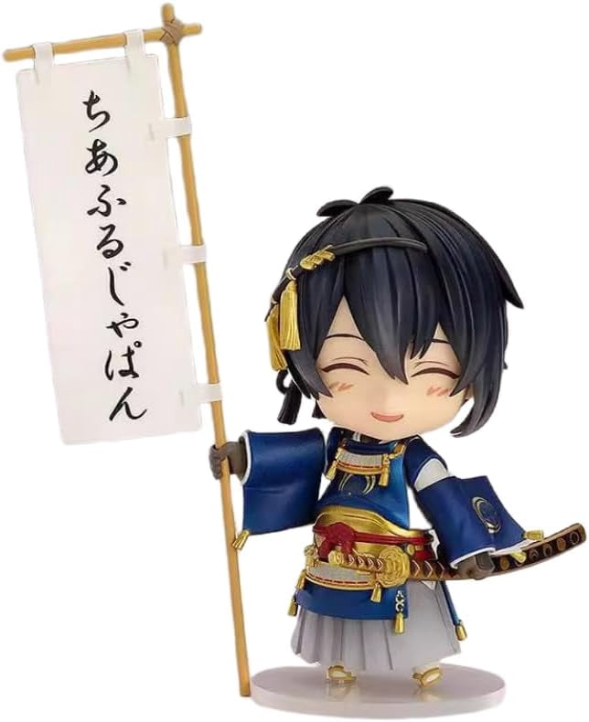 Newly Mikazuki Figure Q Version Standing Mikazuki Munechika Anime Figures 10cm/3.9inch PVC Character Model Collectible for Anime Fans Gift