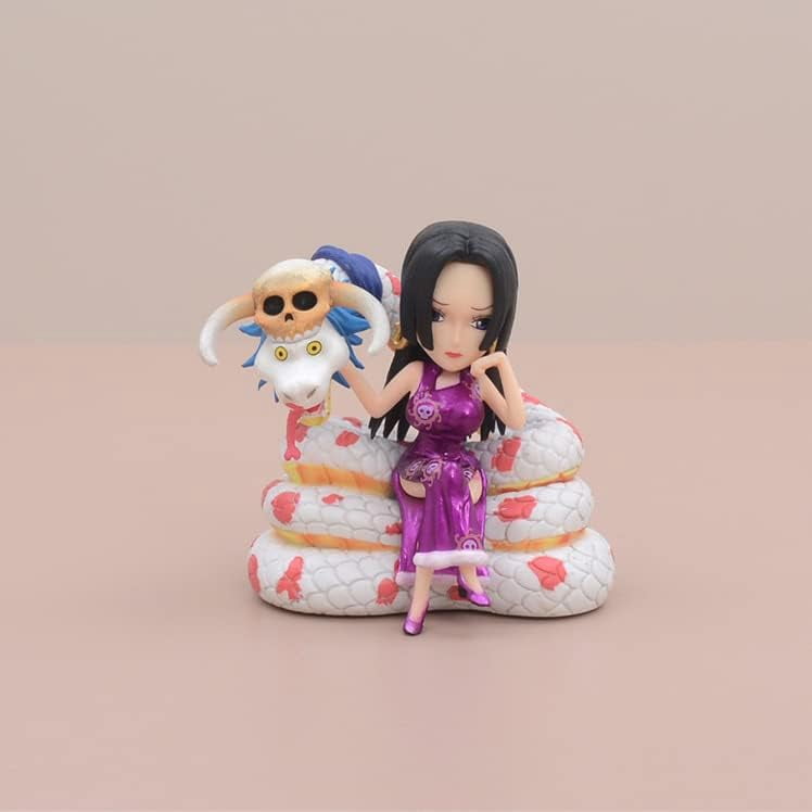Newly Mini Figures, Luffy Zoro Doflamingo Mihawk Boa Hancock Sabo Statue Figure 12CM/4.7INCH Action Figures Cartoon Toys Anime Collection Decoration (Boa Hancock)