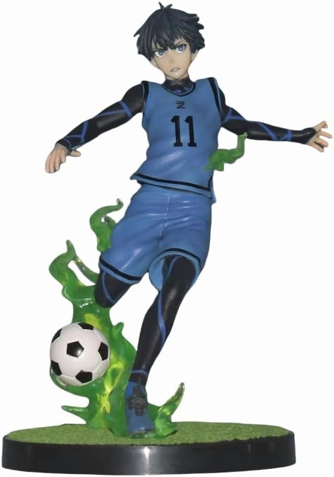 Newly Nagi Nagisoma Figure Isagi Yoichi‌‌ Figure Playng Soccer Sport Suit Anime Figures PVC Character Action Model Figure Statue Decoration Ornament Gifts (Isagi)