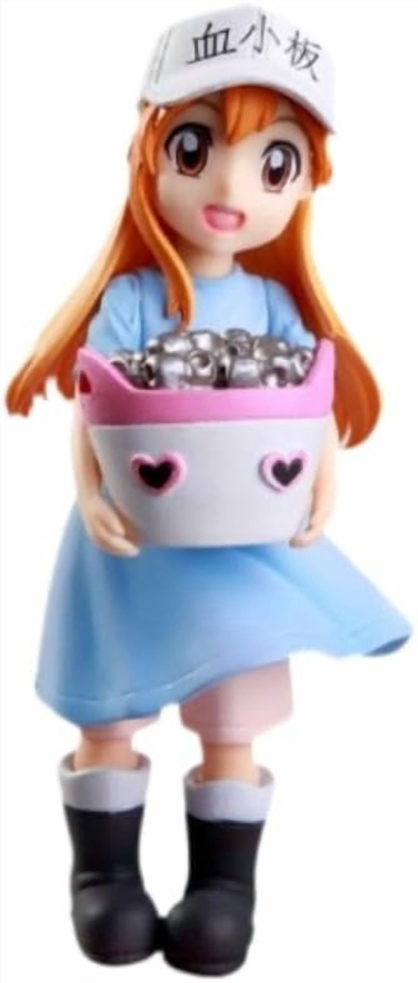 Newly Platelet Figure White Hat Platelet Figurine Anime Character Collection Decor Statue Model Desktop Decoration Ornament Gifts (b)