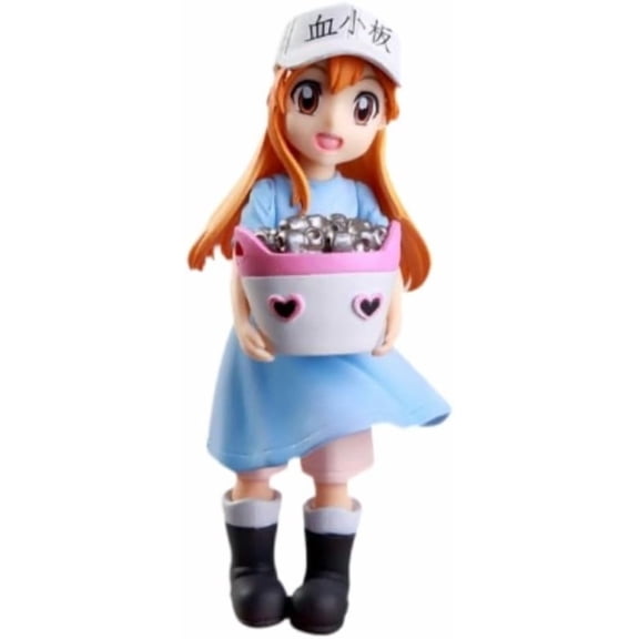 Newly Platelet Figure White Hat Platelet Figurine Anime Character Collection Decor Statue Model Desktop Decoration Ornament Gifts (b)