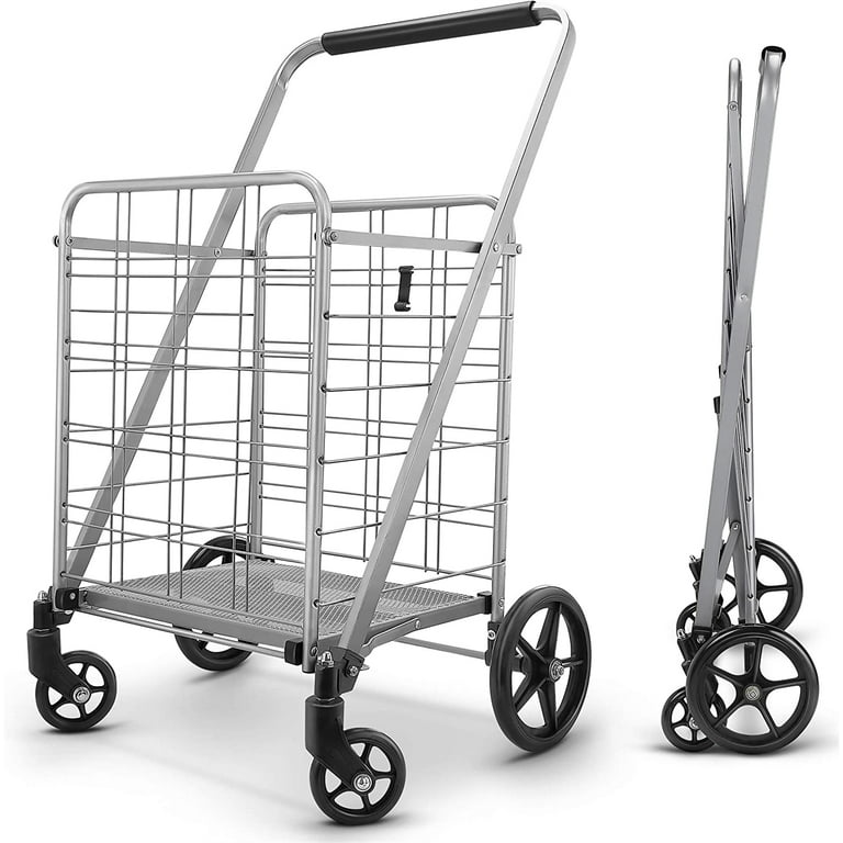 Best folding shopping cart with swivel wheels sale