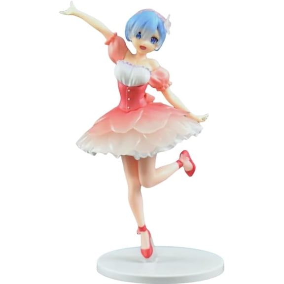 Newly Rem Figure Cherry Blossoms Dress Rem Action Figures 20cm/7.9inch Anime Character Collection Decor Statue Model Ornament Gifts