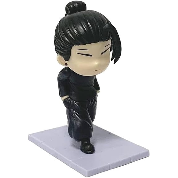 Newly Sunglasses Gojo Satoru Figure Street Style Geto Suguru Figure Q Version Figurine 11cm/4.3inch PVC Character Statue Model Decoration Gifts (b)