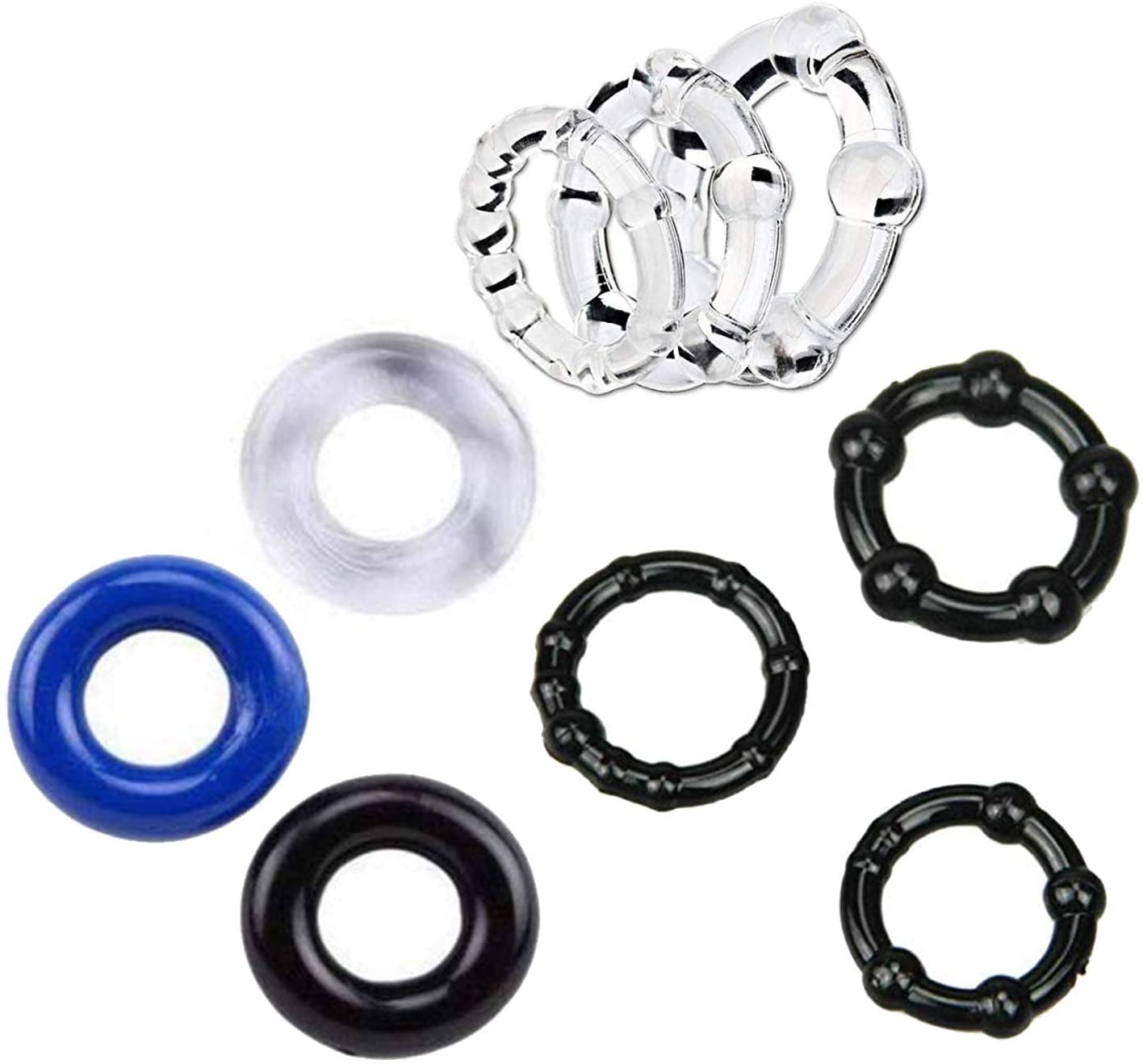 Newly Upgraded Cock Rings For Men 9 Pcs Lock Ring Male Adult Sex Toys For Men Couples Pleasure