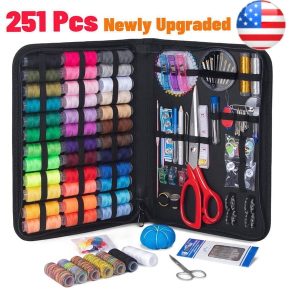 Newly Upgraded Sewing kit, 251 Piece Sewing Accessories, Friendly for Beginner and Professional