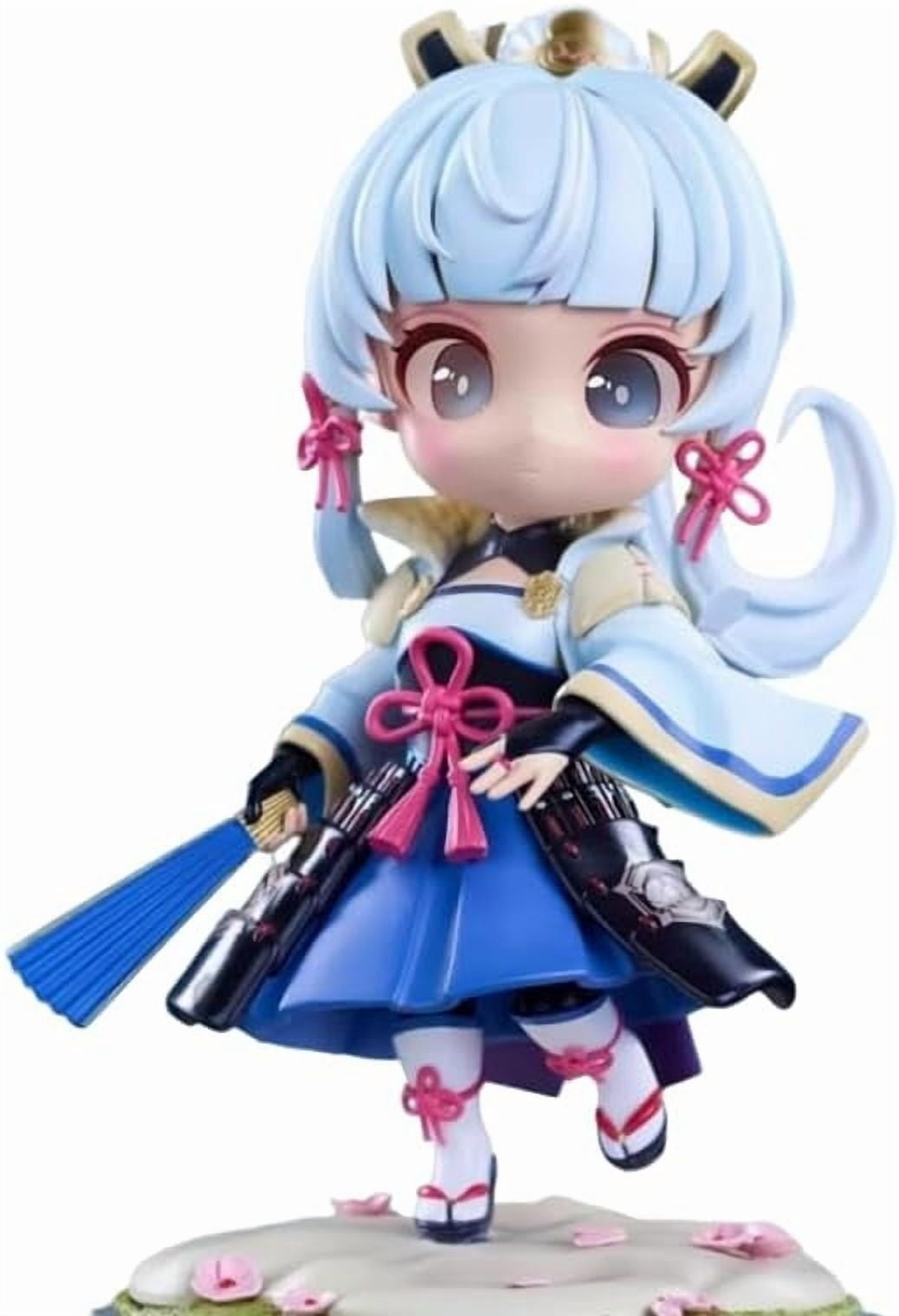 Newly Xinchangda Kamisato Ayaka Figures, Game Cartoon Kamisato Ayaka Figure Statues PVC Q Version Anime Action Figurine Ornements Pour les Fans 15 cm