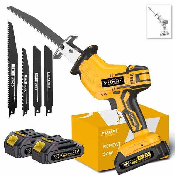 Newly upgraded electric reciprocating saw, cordless design, optional large capacity battery and charger