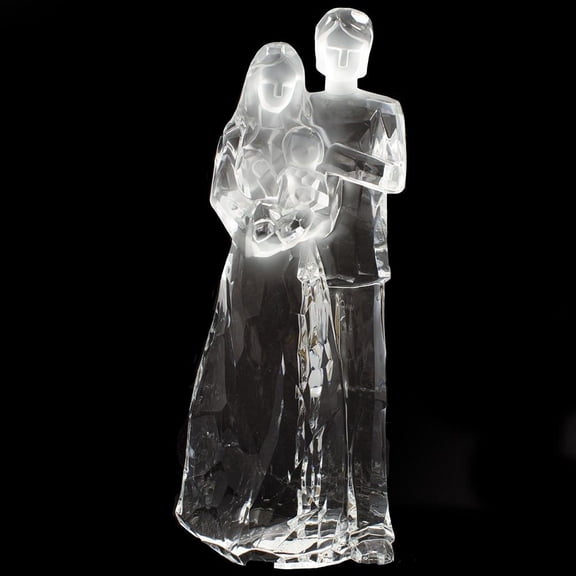 Newlywed Family Welcoming Newborn Baby Clear Acrylic Figure 8 Inches