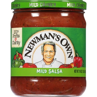 Newman's Own All Natural Chunky Mild Salsa, 16 oz Glass Jar