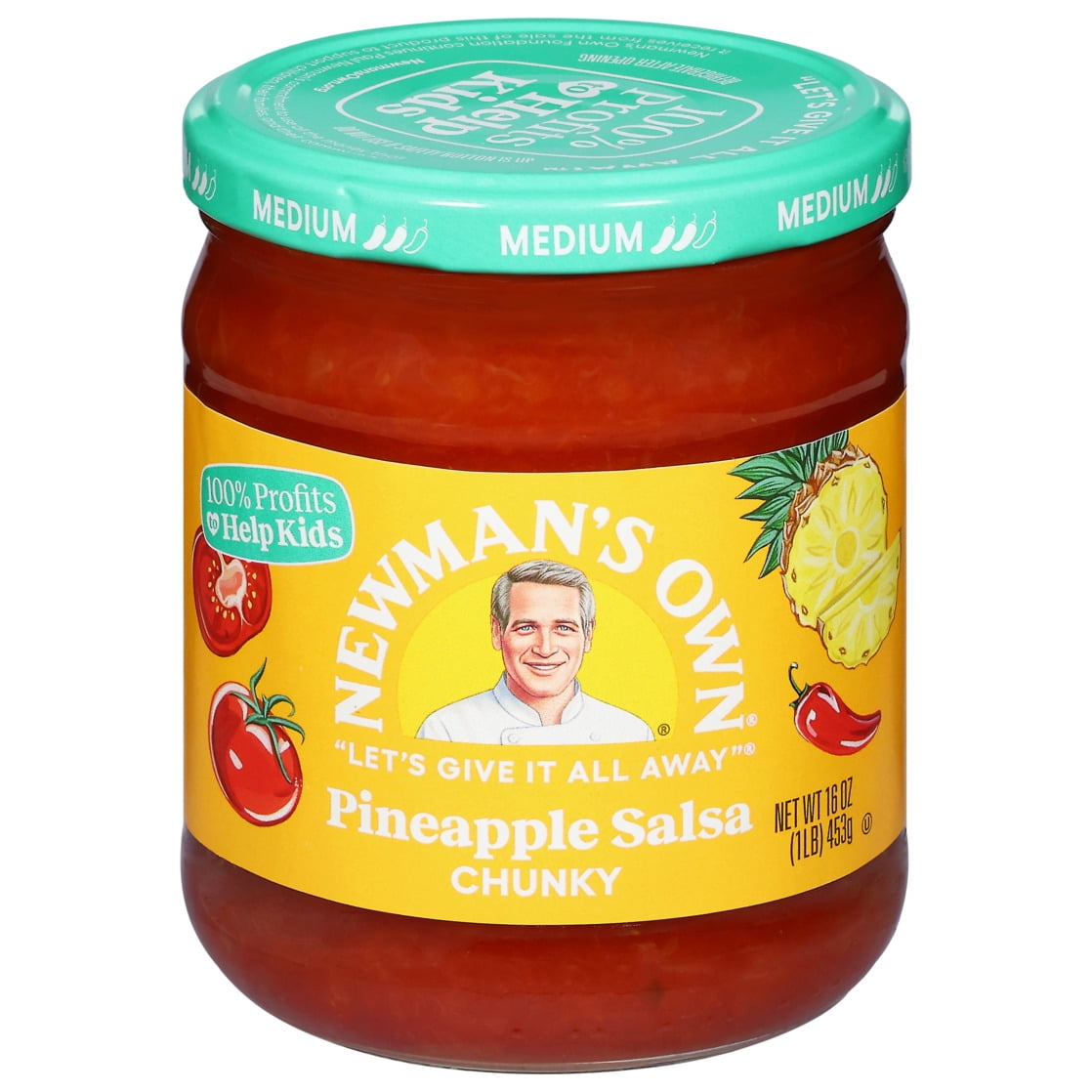Newman's Own Chunky Medium Pineapple Salsa 16 oz
