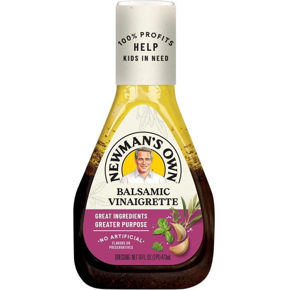 Newman's Own Balsamic Vinaigrette Salad Dressing, 16 fl oz Bottle