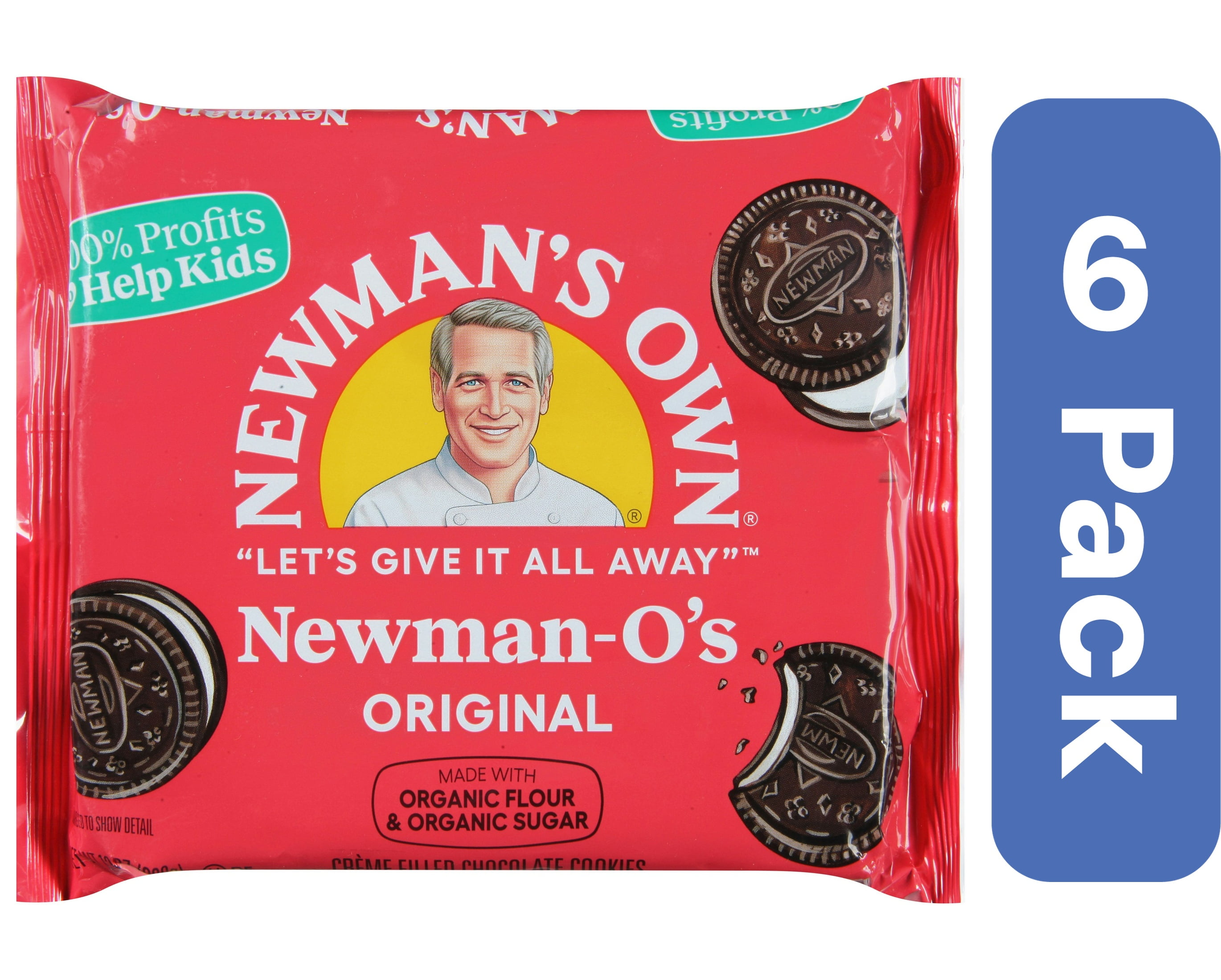 Newman's Own Chocolate Vanilla Creme Cookies 13 oz (Pack of 6)