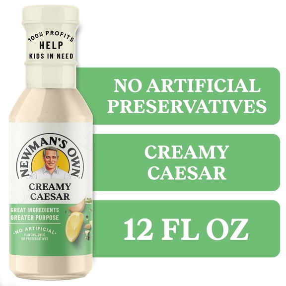 Newman's Own Creamy Caesar Salad Dressing, Marinade, and Dip, 12 fl oz