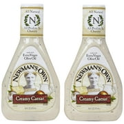 Newman's Own Creamy Caesar Salad Dressing, 16 oz Bottles, Pack of 2