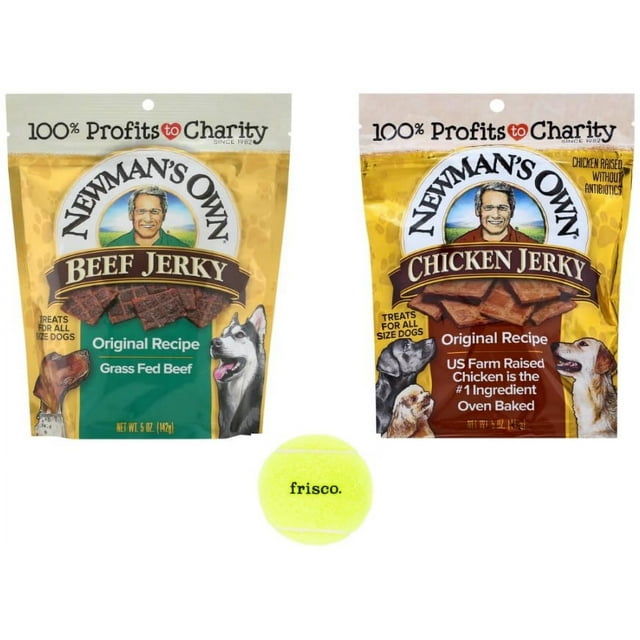 Newman's Own Dog Jerky Treats, 2 Variety Bundle (1) Beef Recipe (1