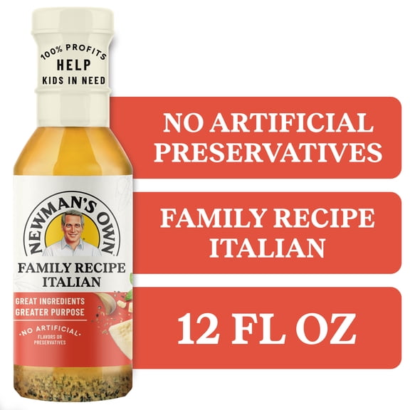 Newman's Own Family Recipe Italian Salad Dressing and Marinade, 12 fl oz