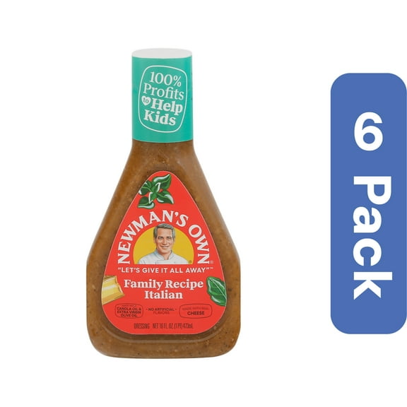Newman's Own Italian Dressing Family Recipe 16 oz (Pack Of 6)