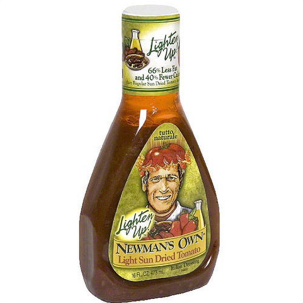 Newman's Own Lighten Up Sun Dried Tomato Dressing, 16 oz (Pack of 6