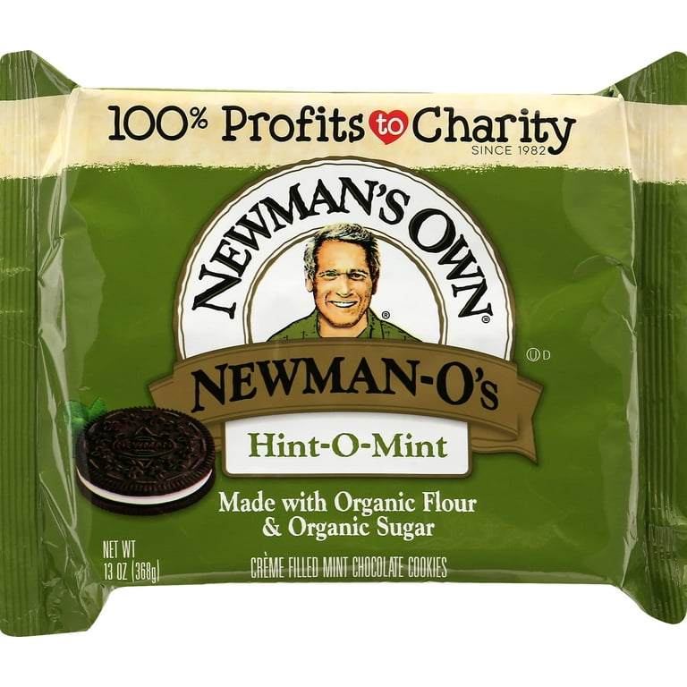 Newman's Own Newman-O's Mint Creme Cookies, 13 Oz, Pack of 6