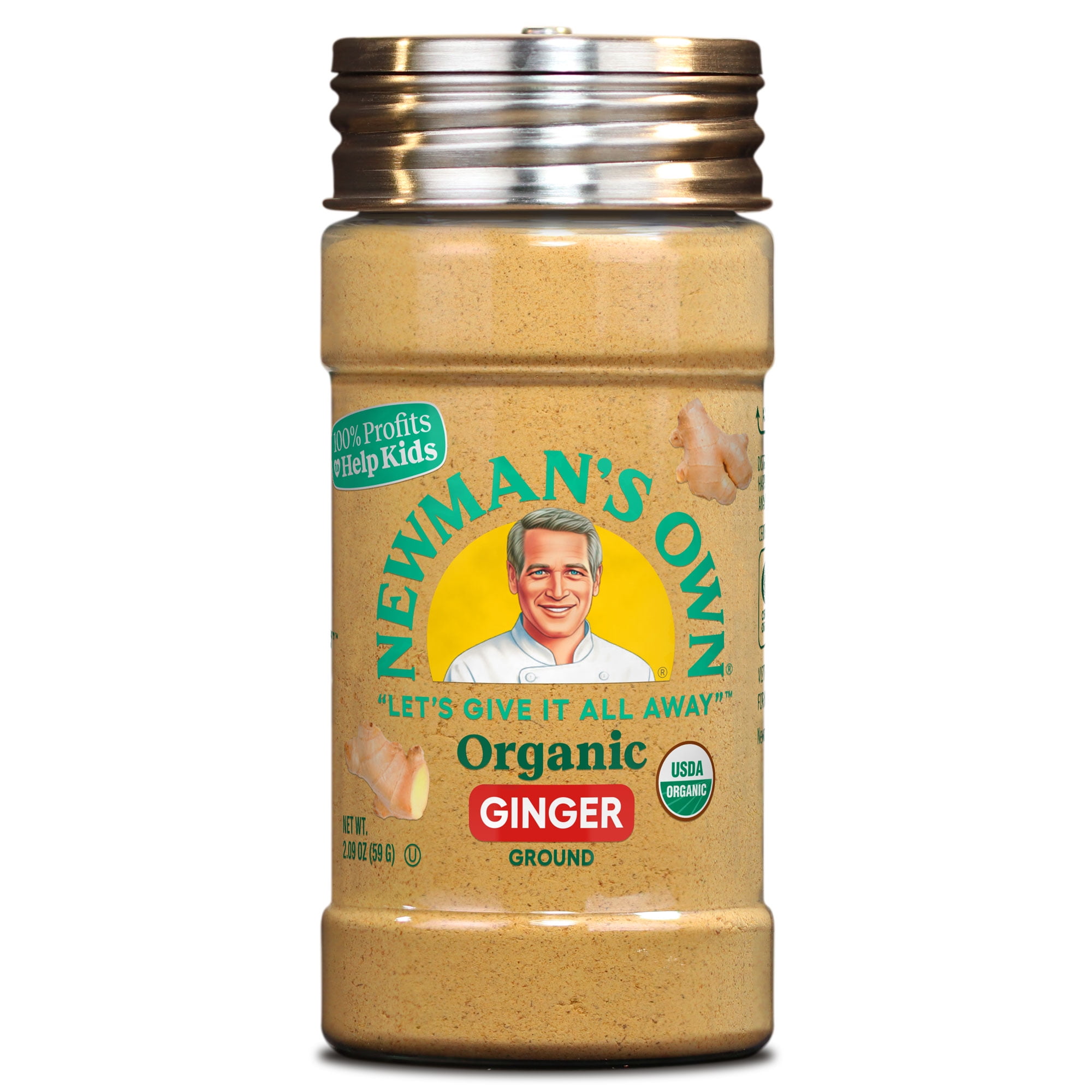 Newman's Own Organic Ground Ginger, 2.09 oz. Bottle