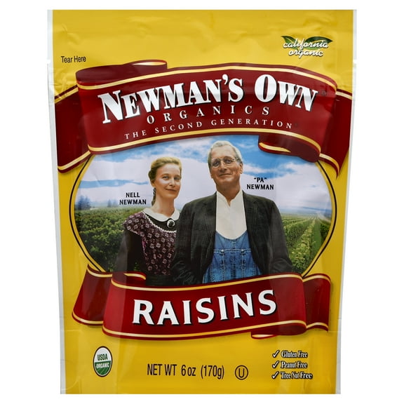 Newman's Own Organic Raisins Organic Zip Bag (12 Pack) 6 oz