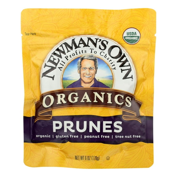 Newman's Own Organics California Prunes 6 Ounce Pouches
