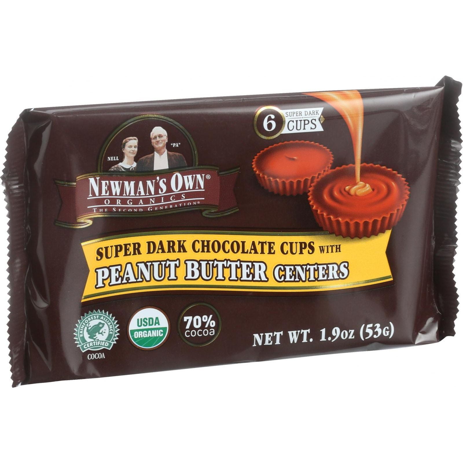 Newman's Own Organics Chocolate Cups Organic Premium Super Dark