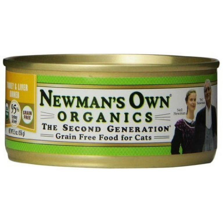 Newman s Own Organics Grain Free Turkey Liver Dinner Wet Cat Food 5.5 Oz 24 Ct Walmart