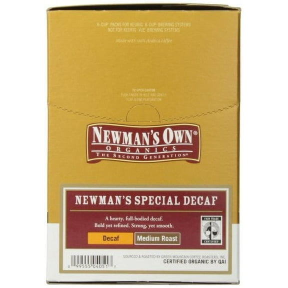 Newman's Own Organics, Newman's Own Special Blend Decaf, K-Cup Portion Pack for Keurig K-Cup Brewers, 24 Count (Pack of 4)