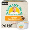 thumbnail image 1 of Newman's Own Organics Special Blend Decaf, Single-Serve Keurig K-Cup Pods, Medium Roast Coffee Pods, 96 Count, 1 of 4