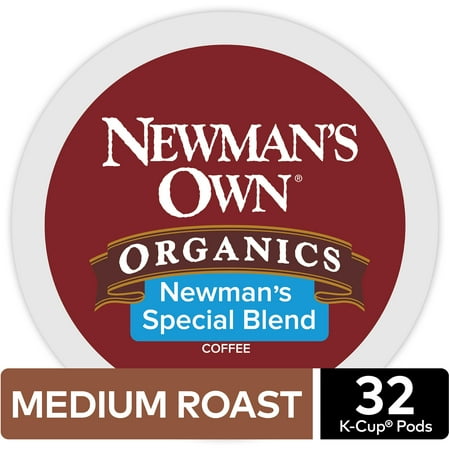 Newman's Own Organics Special Blend K-Cup Coffee Pods, Medium Roast, 32 Count for Keurig Brewers