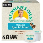 Newman's Own Organics Special Blend K-Cup Coffee Pods, Medium Roast, 48 Count for Keurig Brewers