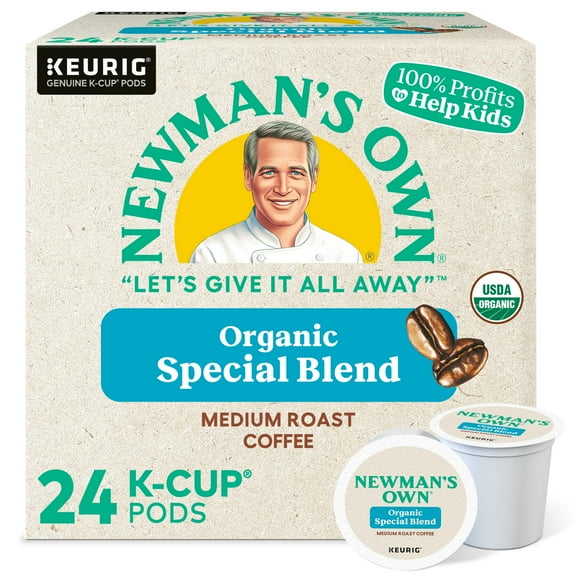 Newman's Own Organics, Special Blend, Medium Roast K-Cup Coffee Pods, 24 Count